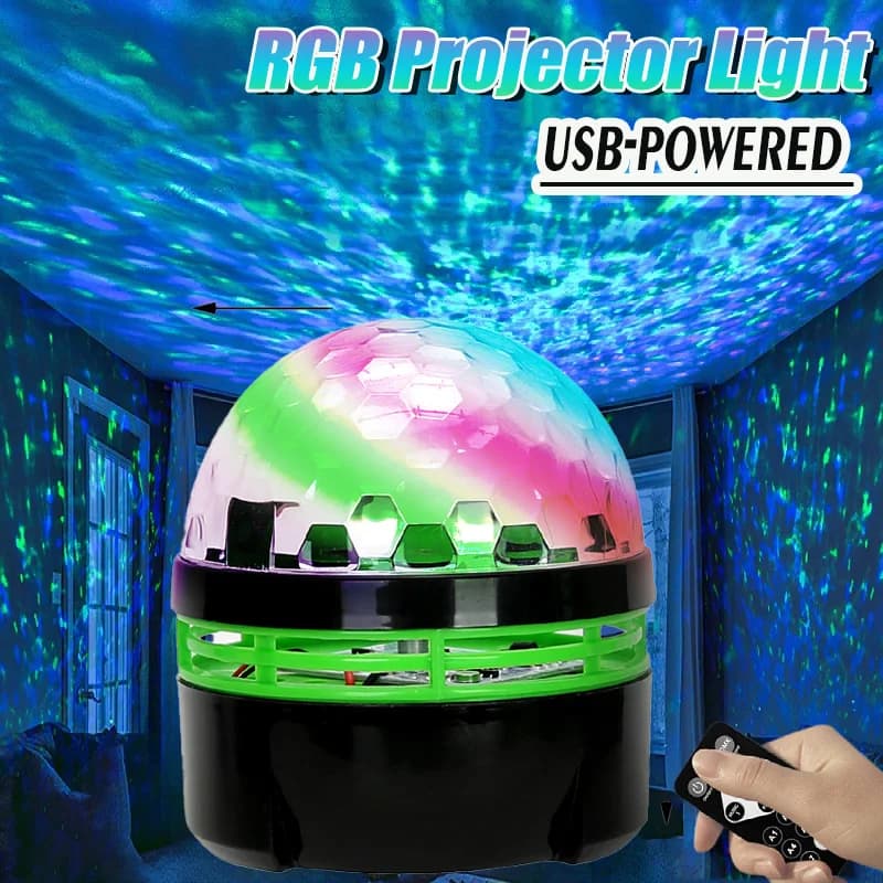 DJ lumière stroboscopique colorée activée scène avec télécommande lampes boule Disco pour les fêtes 
