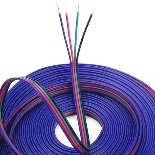 Câble d'alimentation d'extension DC 12V 4 broches, 5m 10m 20m 50m, fil de connexion LED, cordon élec