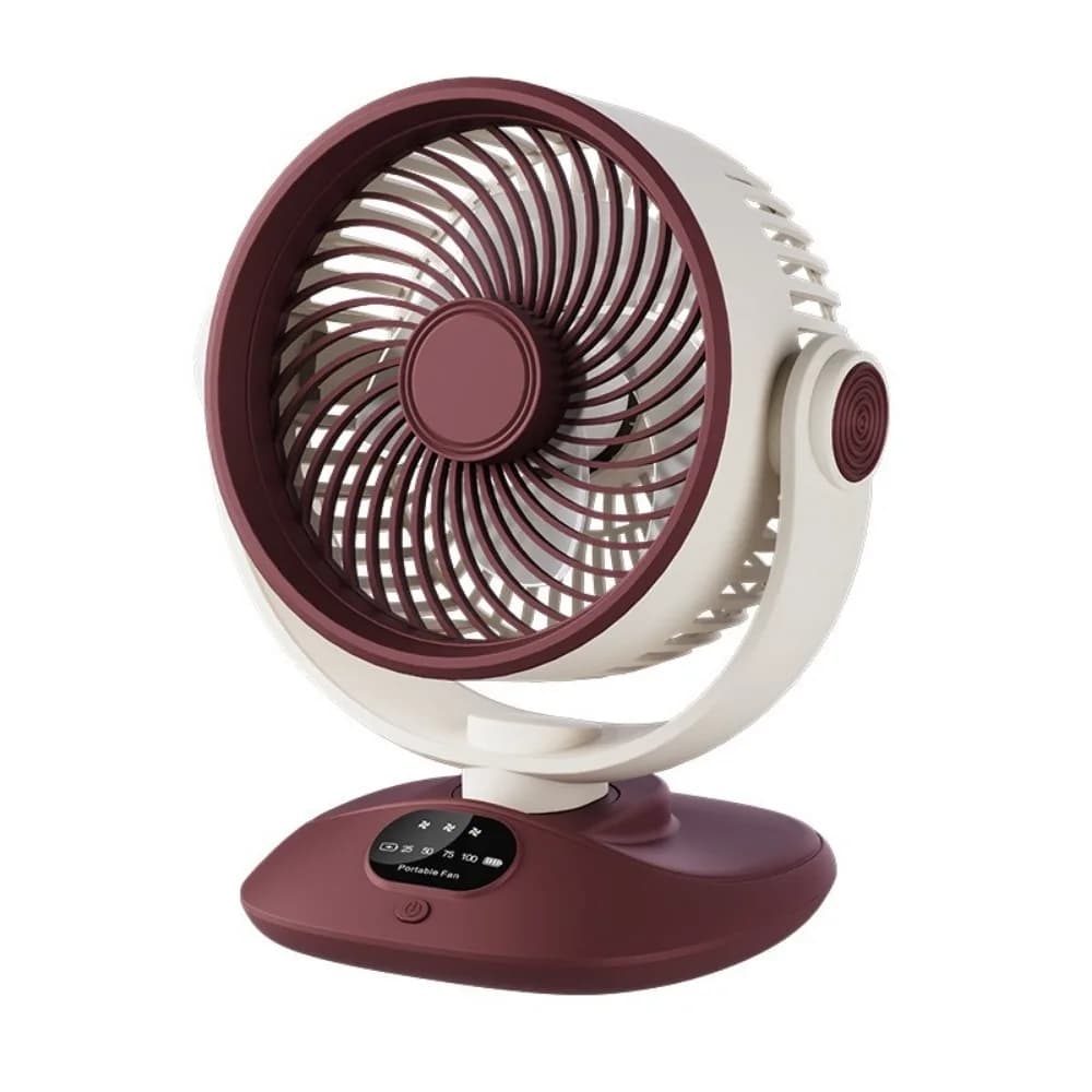 Ventilateur électrique de bureau à affichage numérique LED 120 °   Ventilateur de circulation d'air 