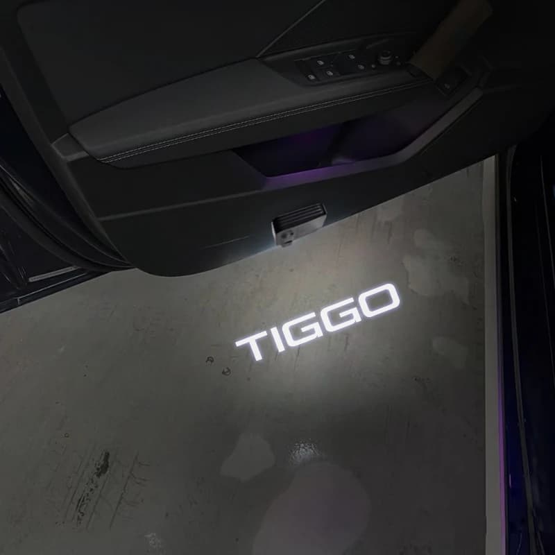 Lumière de courtoisie LED HD pour porte de voiture, budgétaire, lampe de bienvenue, logo Chery Tiggo