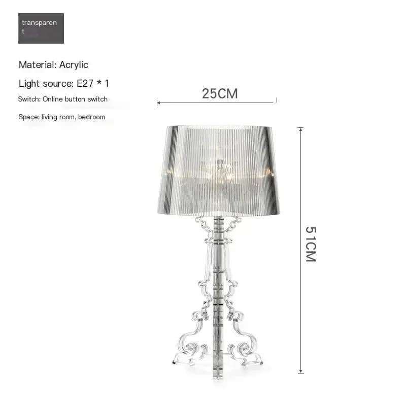 Transparent blanc Baroque fantôme lampe de Table chambre chevet Simple moderne personnalité créative