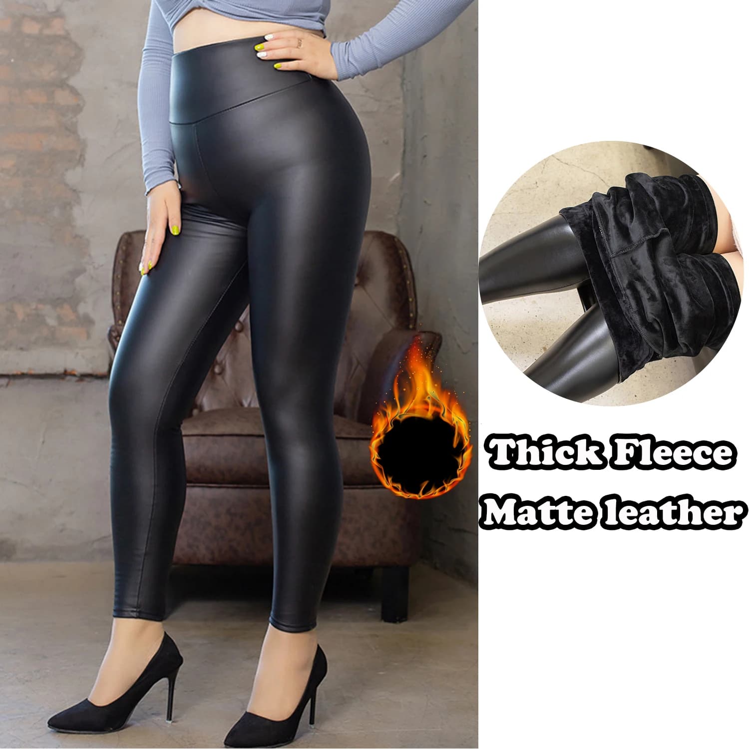 Leggings en cuir PU pour femmes, pantalon crayon en cuir noir, taille haute, Sexy, slim, fin, extens