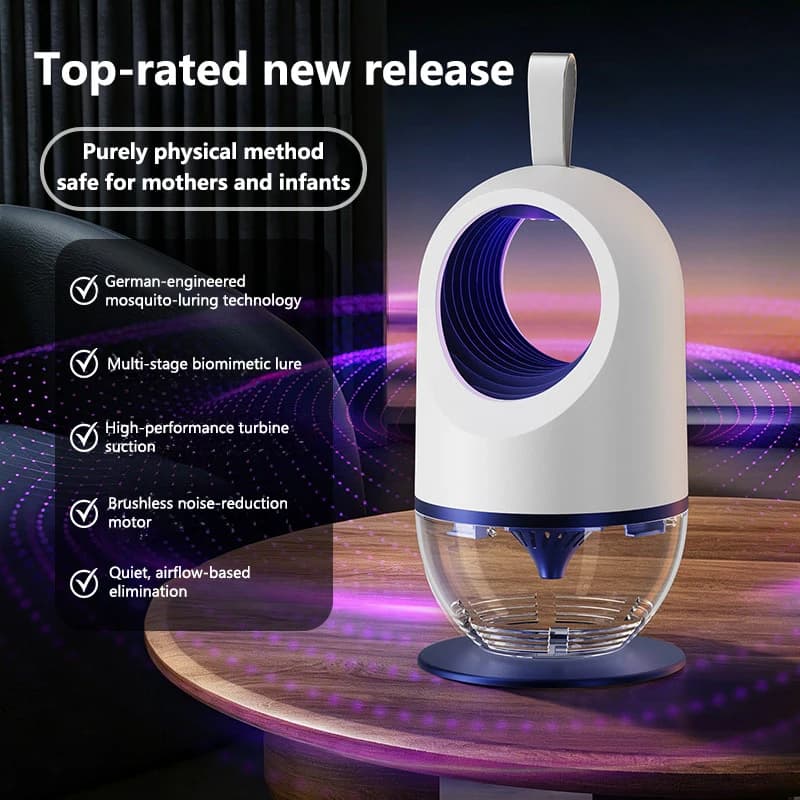 Lampe anti-moustiques Lenovo, attracteur de moustiques entièrement automatique à aspiration, silenci