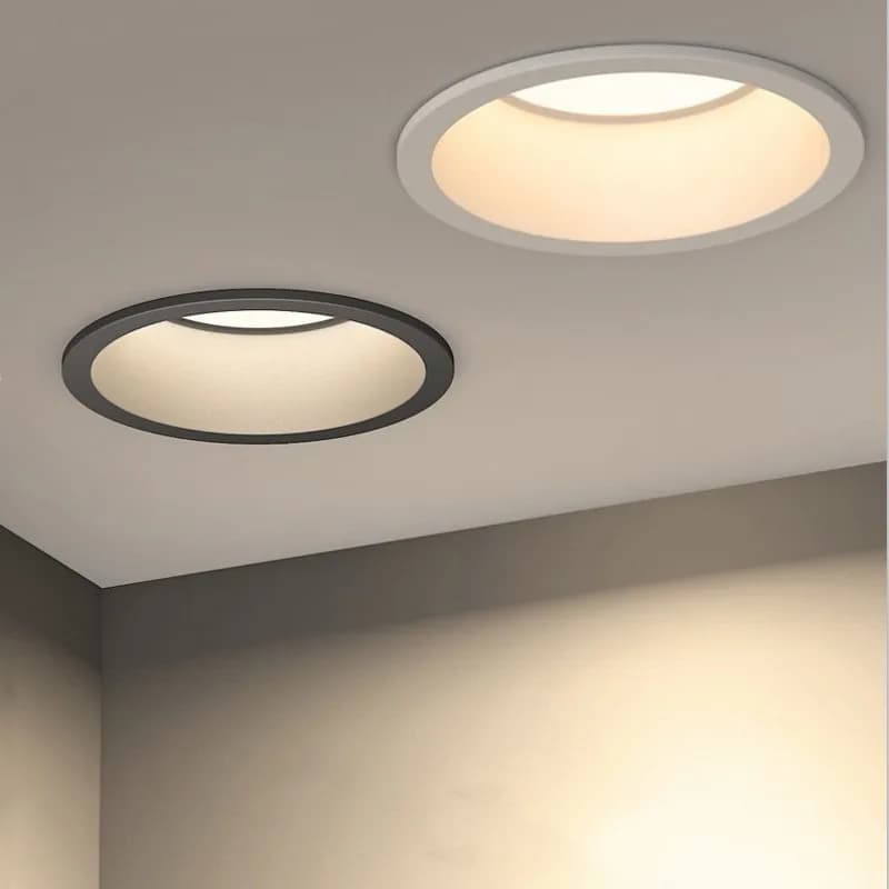 Led plafond Anti-éblouissement LED encastré Downlight rond blanc Spot lumière AC110V 220v lampes pou
