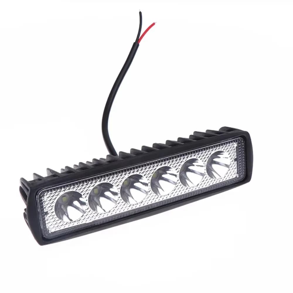 Projecteur 6 LED, éclairage de travail pour voiture, haute luminosité, 12 V, DRL, projecteur 6000 K,