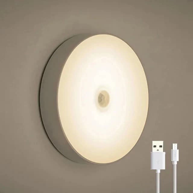 Veilleuse LED aste par USB avec détecteur de mouvement, éclairage de chambre d'enfant, décoration d'