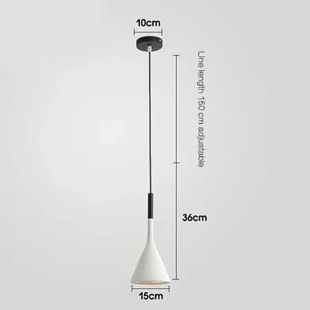 Lampe LED suspendue moderne en noir et blanc, E27, pour table de chambre à coucher, salle à manger,