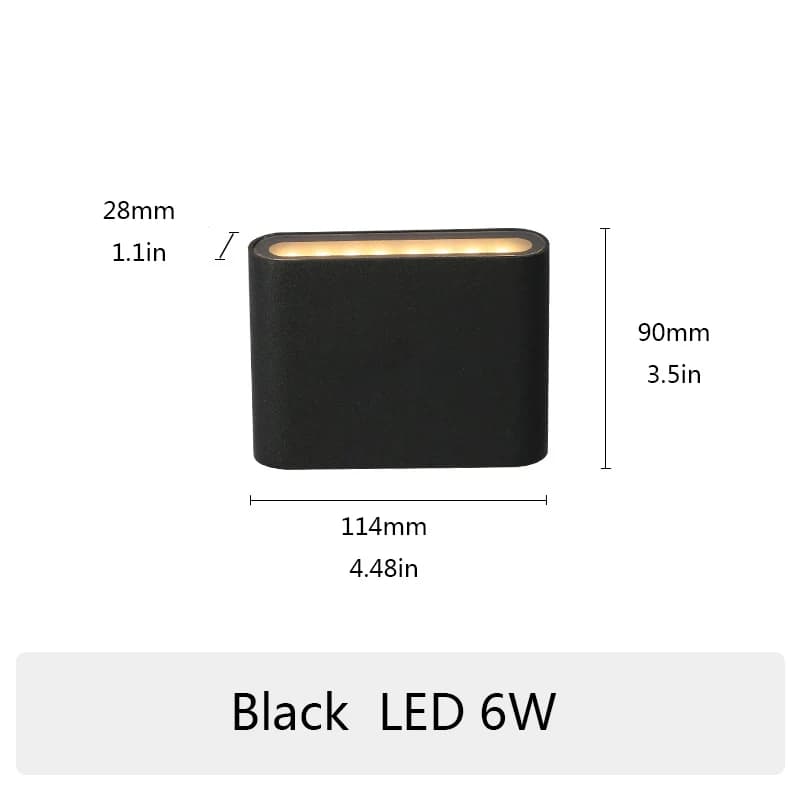 Applique Murale LED Imperméable en Aluminium avec Capteur PIR, Design Moderne, Éclairage d'Nik, Idéa