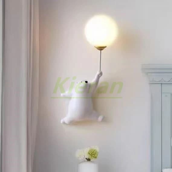 Nordique moderne ours polaire mur LED lampe chambre étude Restaurant hôtel chevet appliques salon dé