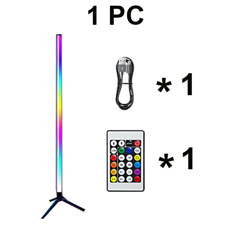 Lampadaire en plastique 105cm Rgb lampadaire Led intelligent pour 5w/36v lampes de chambre salon déc
