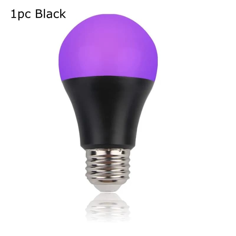 Ampoules noires 9W LED UV lumière noire 395-400nm pour lumière noire brille dans la nuit peinture co
