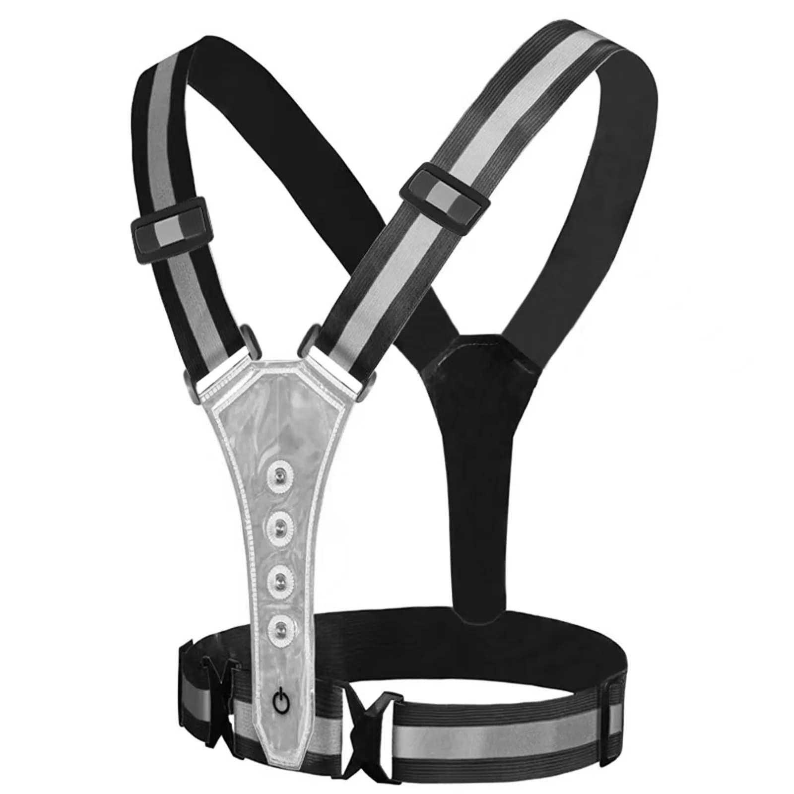 Gilet réfléchissant LED, gilet de course lumineux, bretelles réglables, gilet de sécurité pour cycli