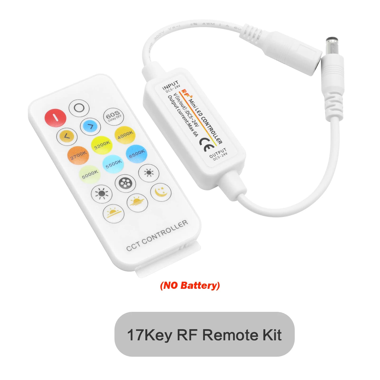 Télécommande intelligente sans fil RF pour bande LED CCT 24V 12V 5V, télécommande RF 2.4G, applicati