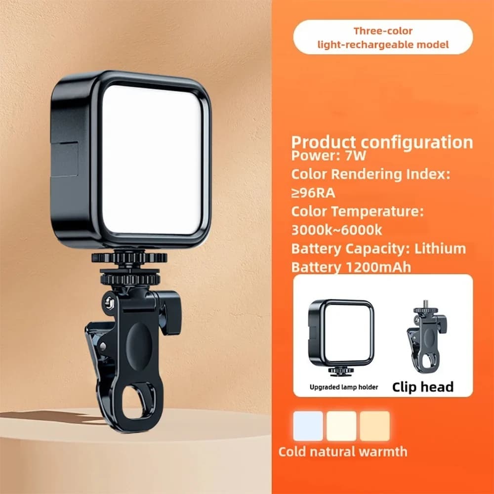 Lampe de remplissage LED portable pour selfie, anneau flash, lampe de photographie photo et vidéo, i