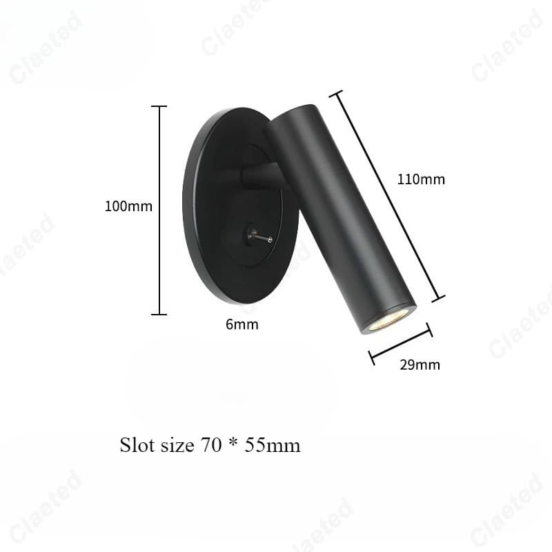 Nouveau LED intégré lecture applique avec interrupteur Angle réglable chambre chevet lampes d'éclair