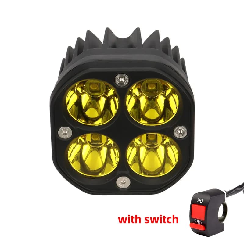 Mini lampes de travail Led de 3 pouces, 40W, projecteur carré, lampe de conduite pour moto, tracteur