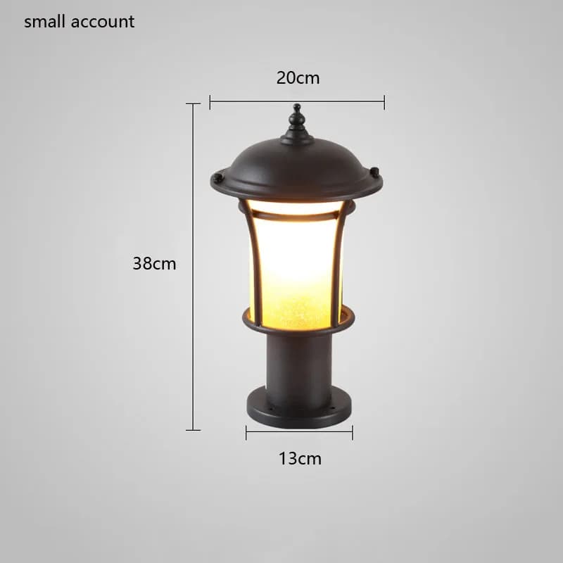 Lampe de jardin européenne, lampe extérieure en verre, étanche, décoration de villa, lampe de cour, 
