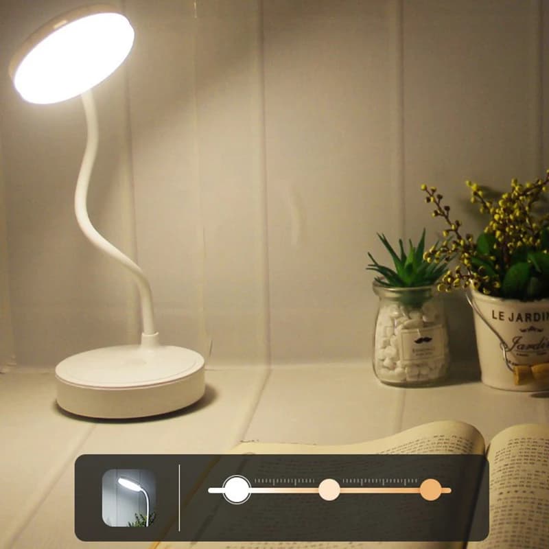 Lampe de table LED portable à intensité variable, batterie à prise USB 62, lampe de bureau, chambre 