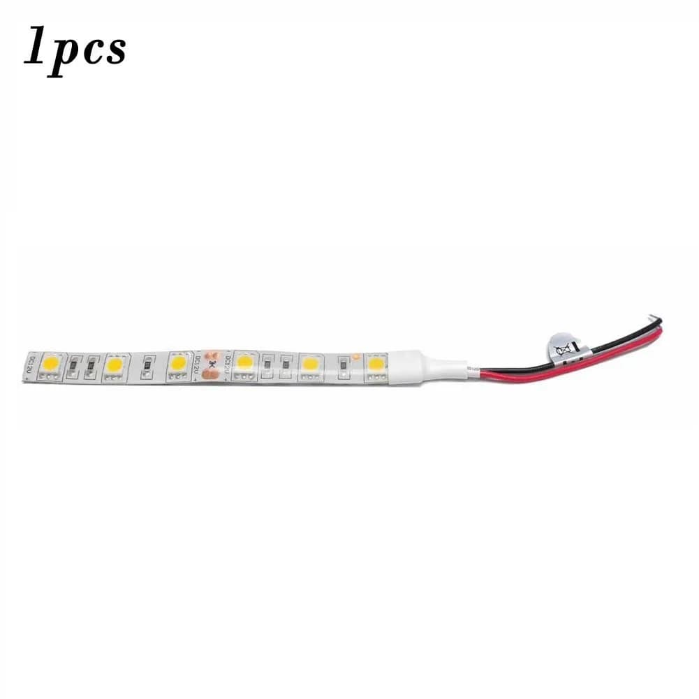 Bande lumineuse LED 5050, 12V, pour voiture, caravane, moto, blanc froid, 6000K, 10 Cm, Double panne