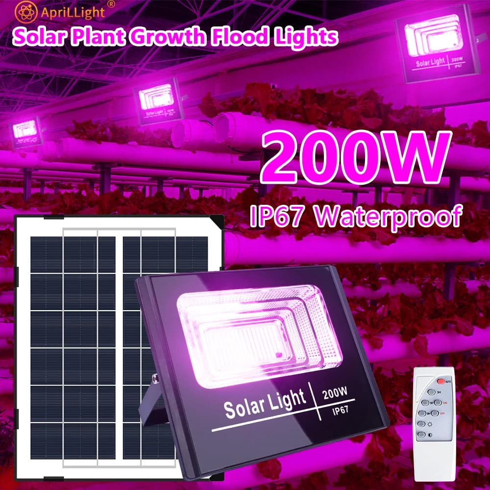Plantes lumière 200W Led solaire élèvent la lumière IP67 Phyto lampe ampoule à spectre complet lampe