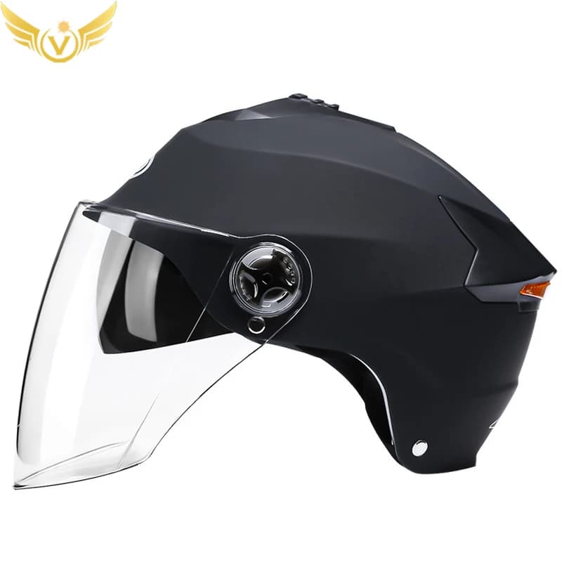 Casques de moto avec lumières LED, casque de cyclomoteur, Scooter électrique pour hommes et femmes,
