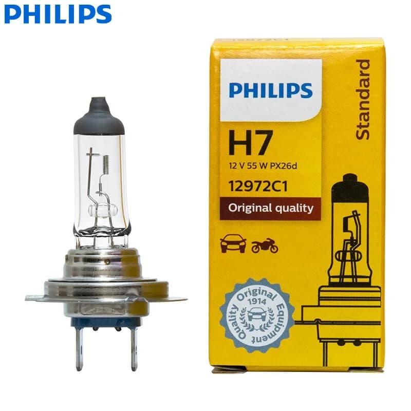Philips H7 Vision Standard 12V 55W PX26d lampe frontale de voiture lumière automatique d'origine vér