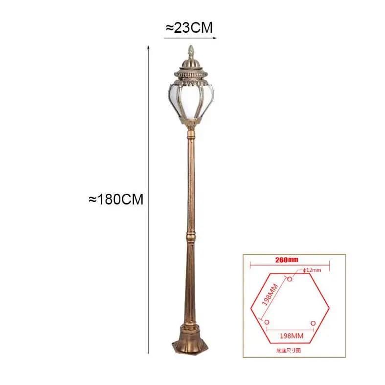 (≈1,8M) Lampadaire extérieur étanche, lampe de jardin, lampe de pelouse pour villa, lampadaire de ja