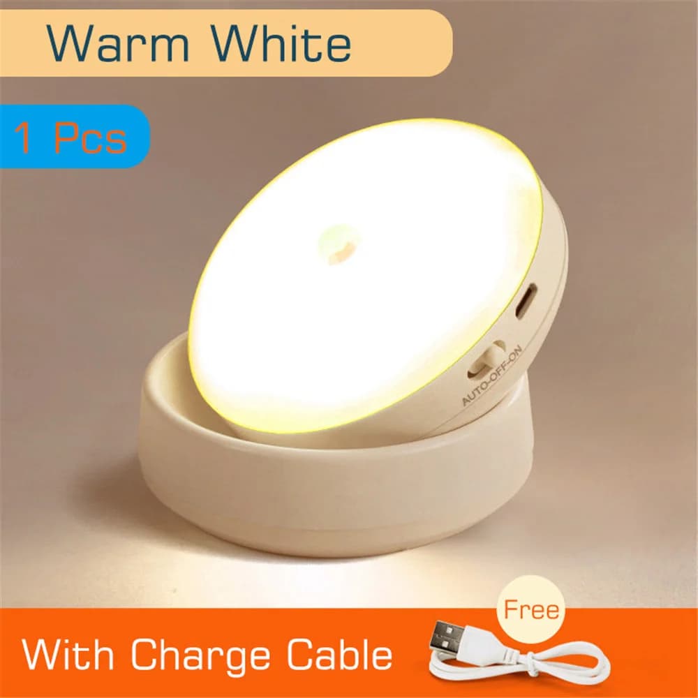 360 rotatif PIR capteur de mouvement veilleuse mur LED lampes Rechargeable Auto/On/Off sous armoire 