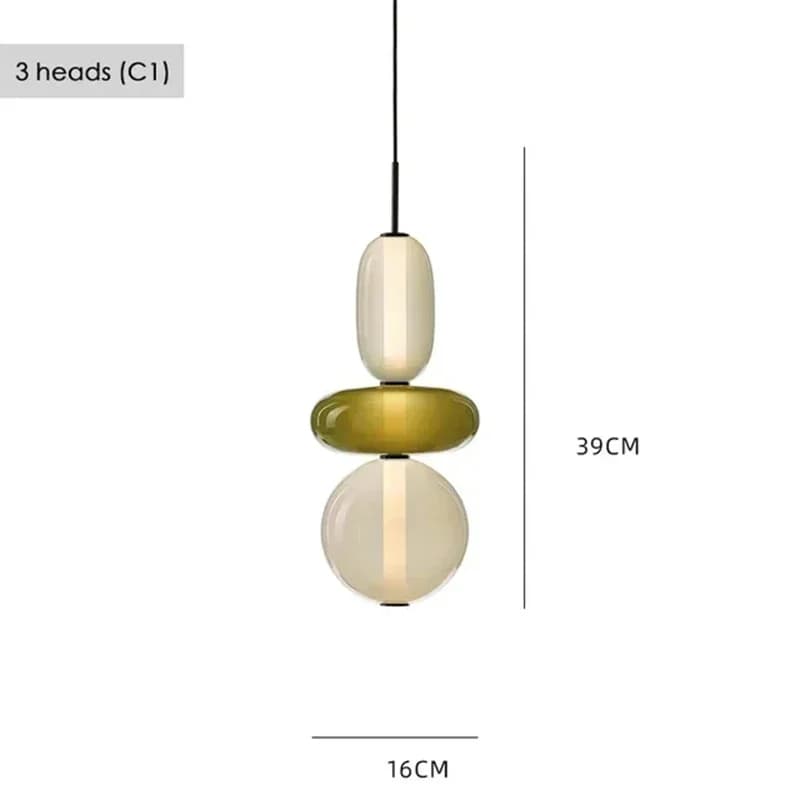 Lampe suspendue italienne moderne en verre bonbon, lustre coloré pour Loft, salon, cuisine, Restaura