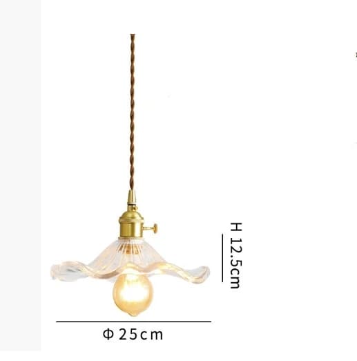 Accueil Simple pendentif LED luminaires chambre salon barre verre coloré cuivre suspension lampe Edi