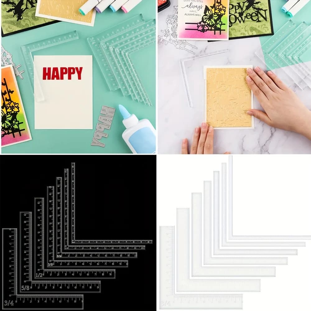 Kit de positionnement d'outils de positionnement créatifs en acrylique, pour carte de Scrapbooking, 