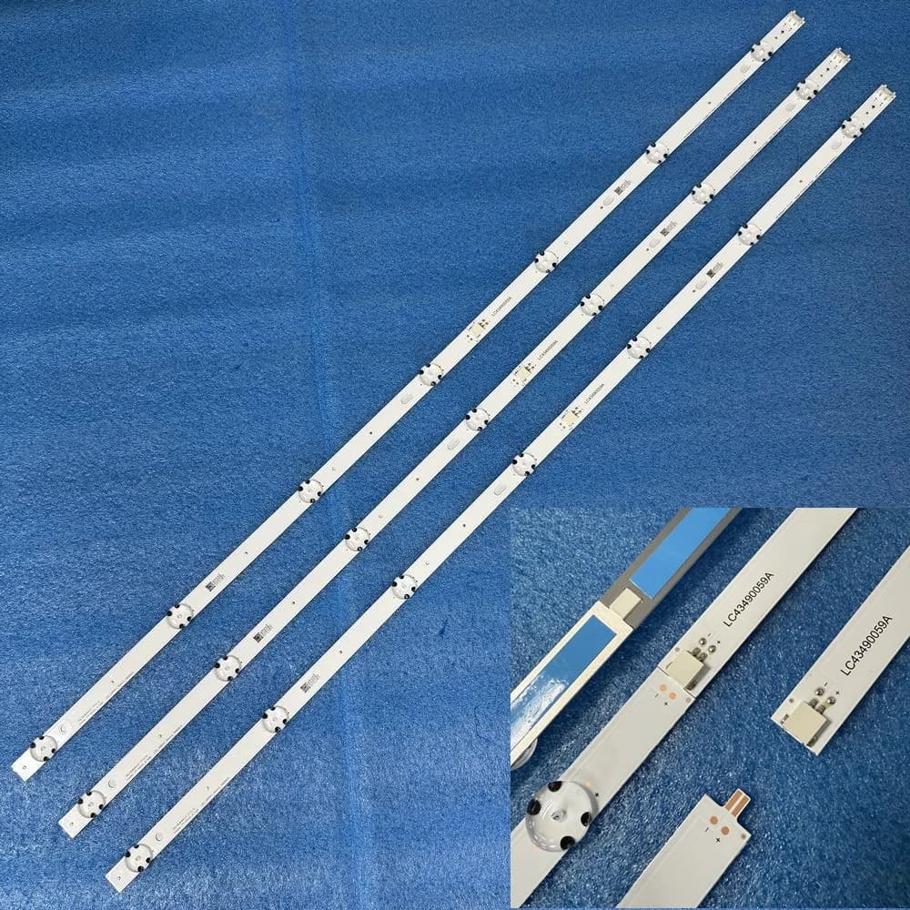1 jeu de bandes LED pour 43UK6300PLB 43UK6470PLB 43UN71003LB 43UN71006LB 43UM7050PLF LC43490116A HC4