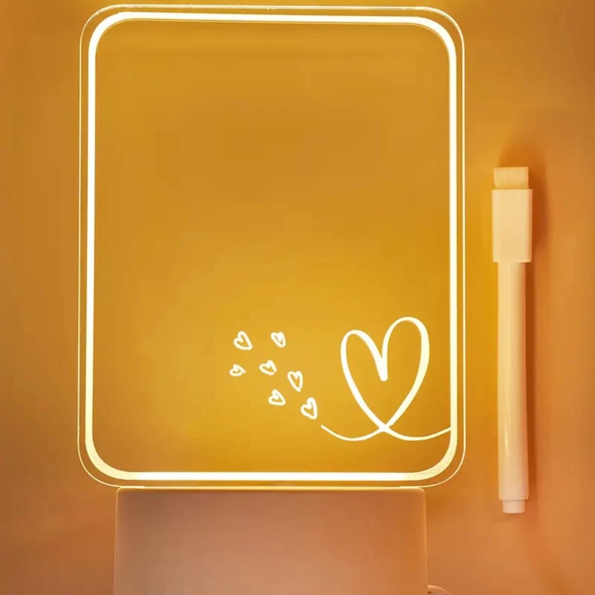 Tableau d'affichage LED, veilleuse chaude, tableau d'écriture effaçable, lumière décorative de burea