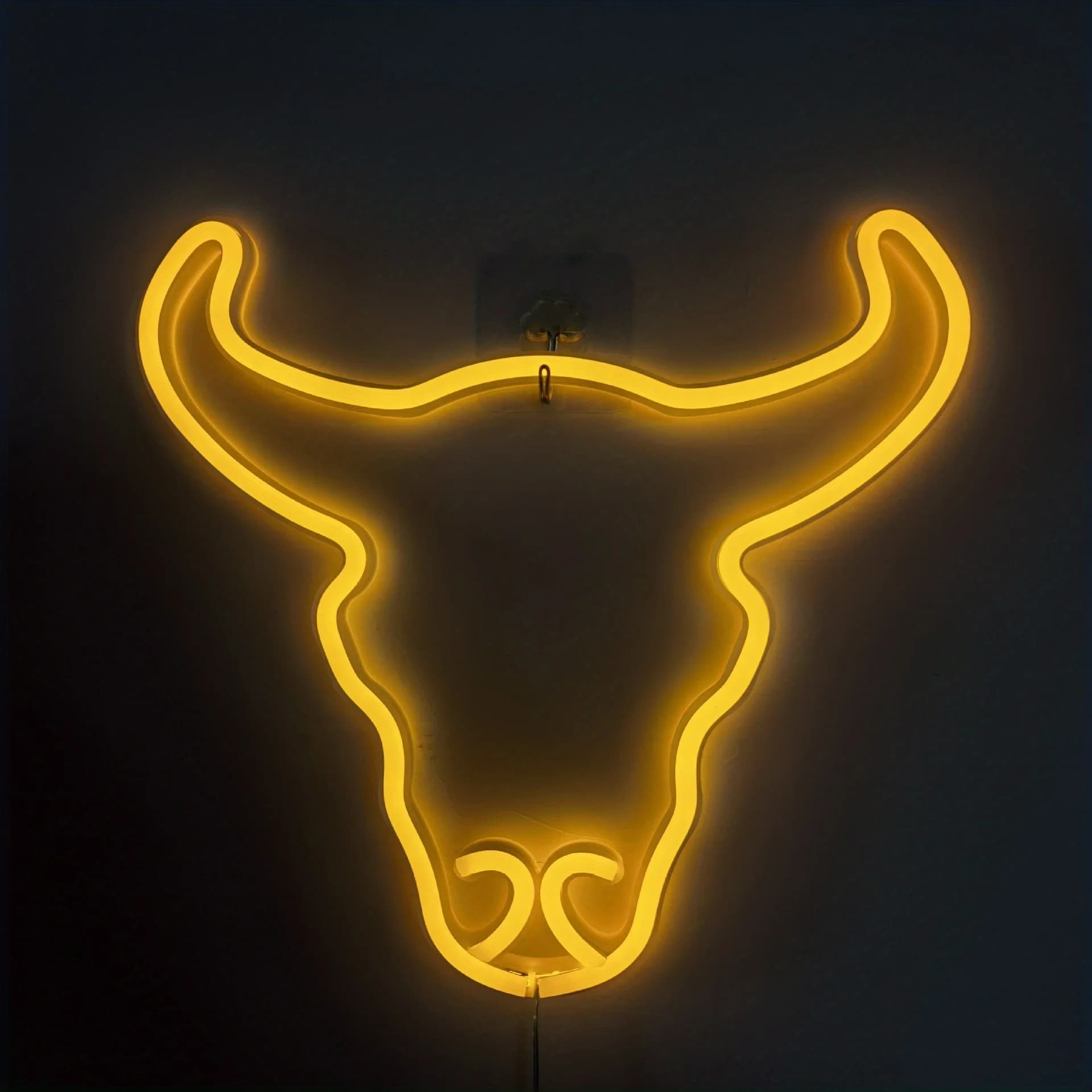Néon LED en forme de vache, veilleuse créative alimentée par USB ou par batterie pour chambre à couc