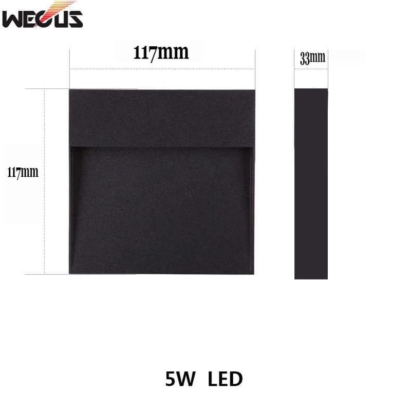 LED lumière d'escalier encastré applique murale extérieure LED escaliers lumière en aluminium marche
