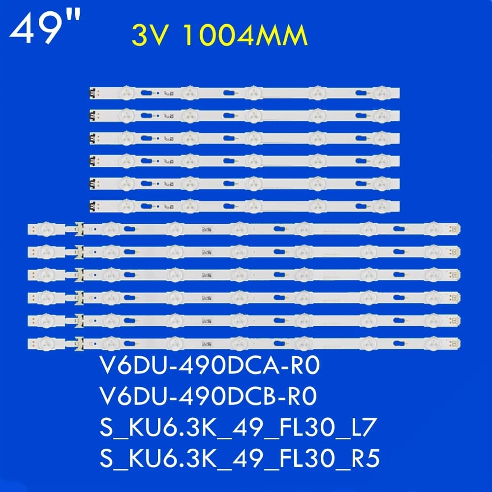 Rétroéclairage LED pour UE49KU6100 UE49KU6300 UE49MU6100 UE49MU6200 UE49MU6300 UE49KU6170 UE49KU7350