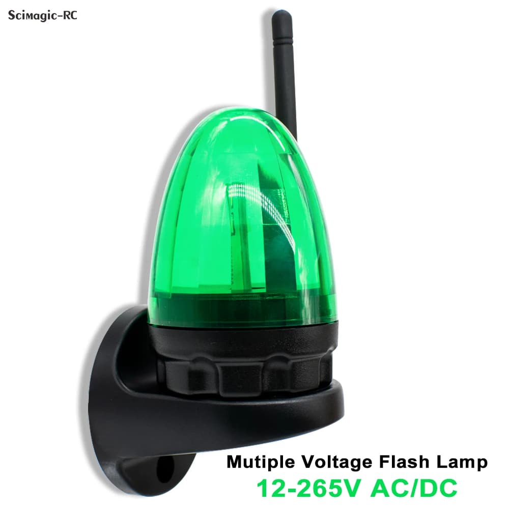 Balise d'avertissement LED 24V 230VAC, lampe de signalisation d'alarme universelle pour portes autom