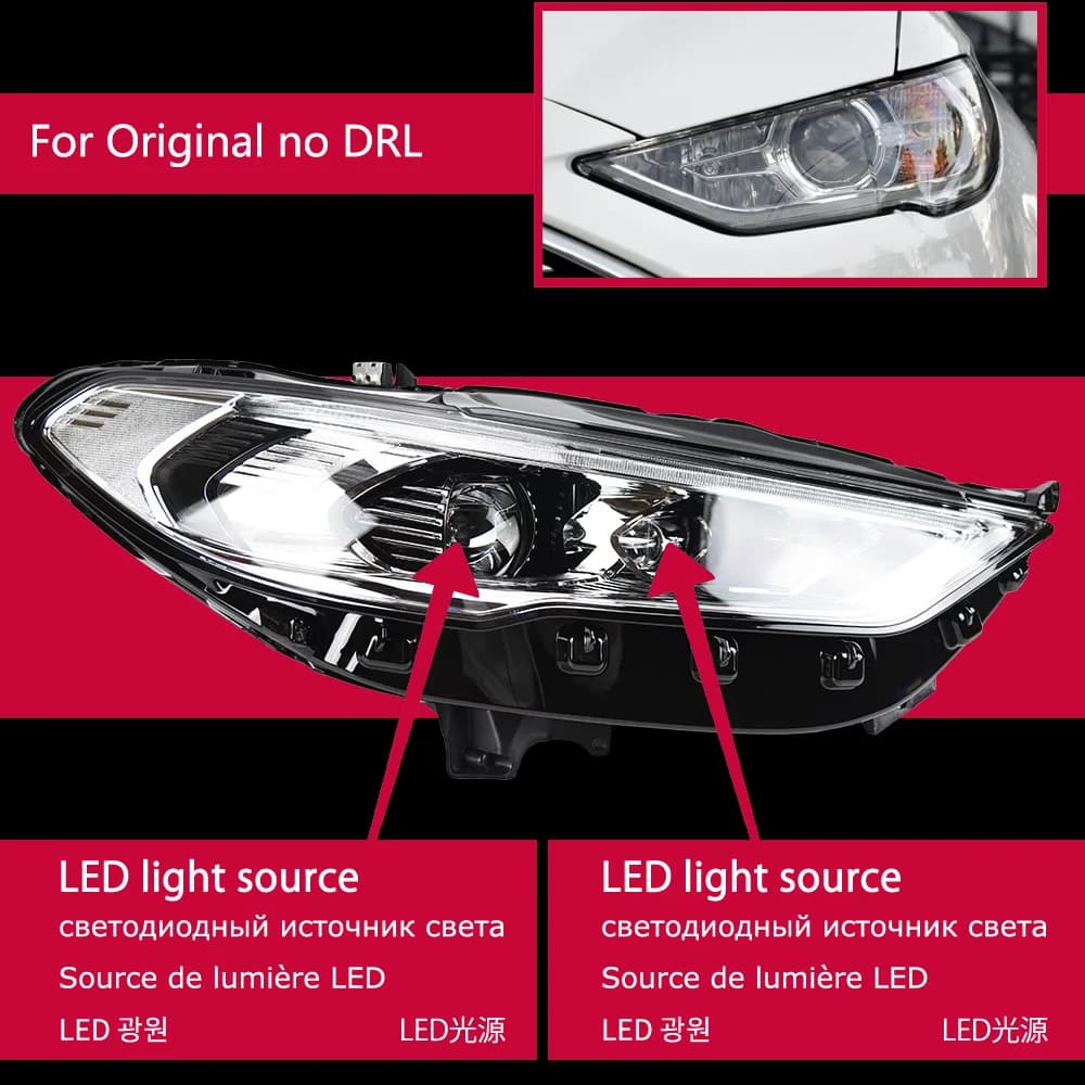 Feux de sauna DRL pour Ford kt2017-2019, feux de jour, lampe frontale LED, ampoule Bi SG, phares ant