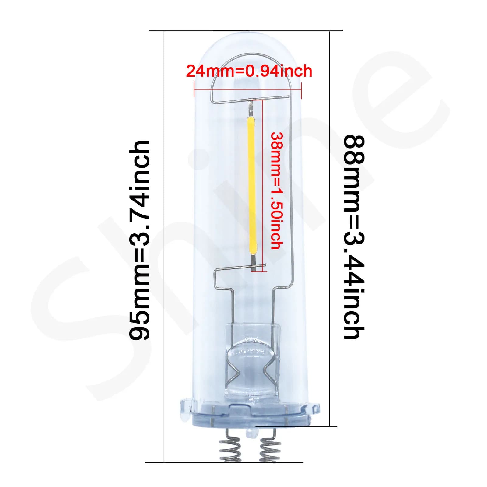 Tube de lampe à ampoule LED Edison, DC 3V, source de lumière solaire, ampoule en plastique, lampe à 