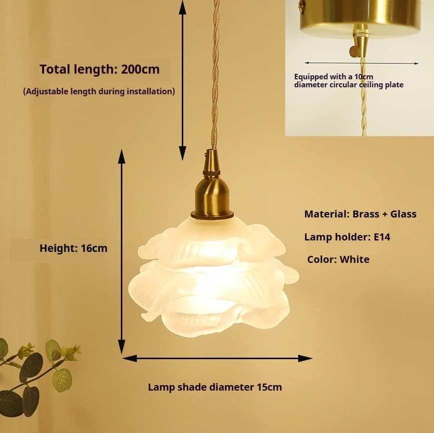 Nordique Rose suspension Lustre cuivre LED plafonniers pour salon chambre salle à manger décor à la 