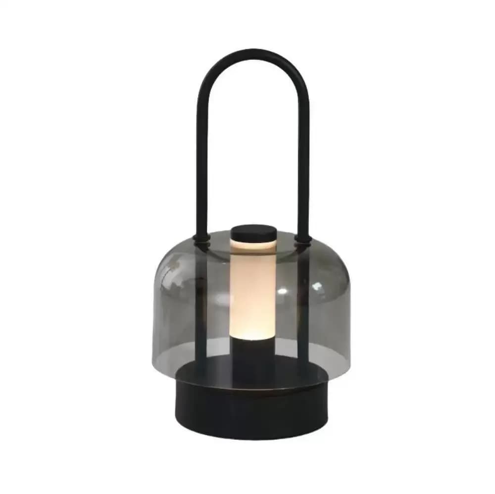 Lampe portative en verre style nordique, veilleuse en forme de panier à double fonction, lampe d'amb