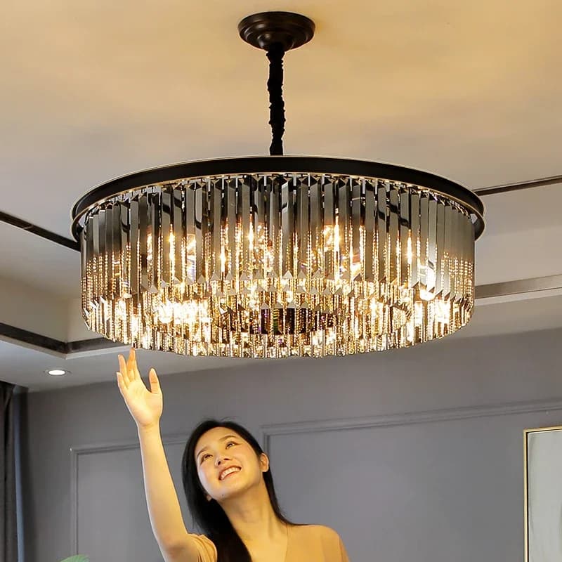 Plafonnier LED en cristal au design nordique, design moderne, éclairage d'intérieur, luminaire décor