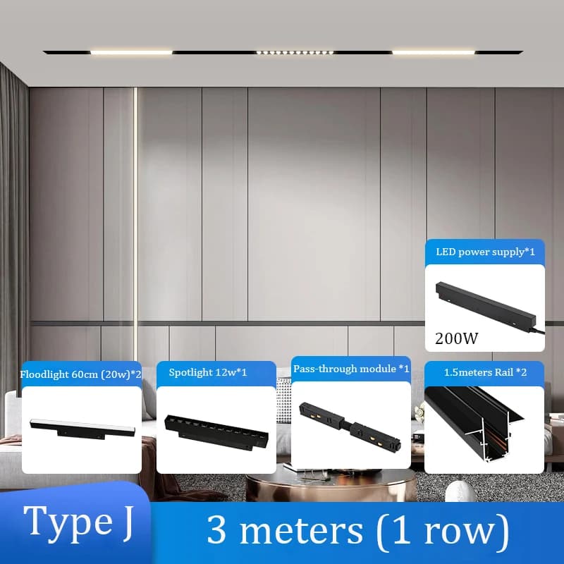 Tuya Dimmalbe-Ensemble complet d'éclairage sur rail LED, COB réglable à 360 °, luminaire pour magasi