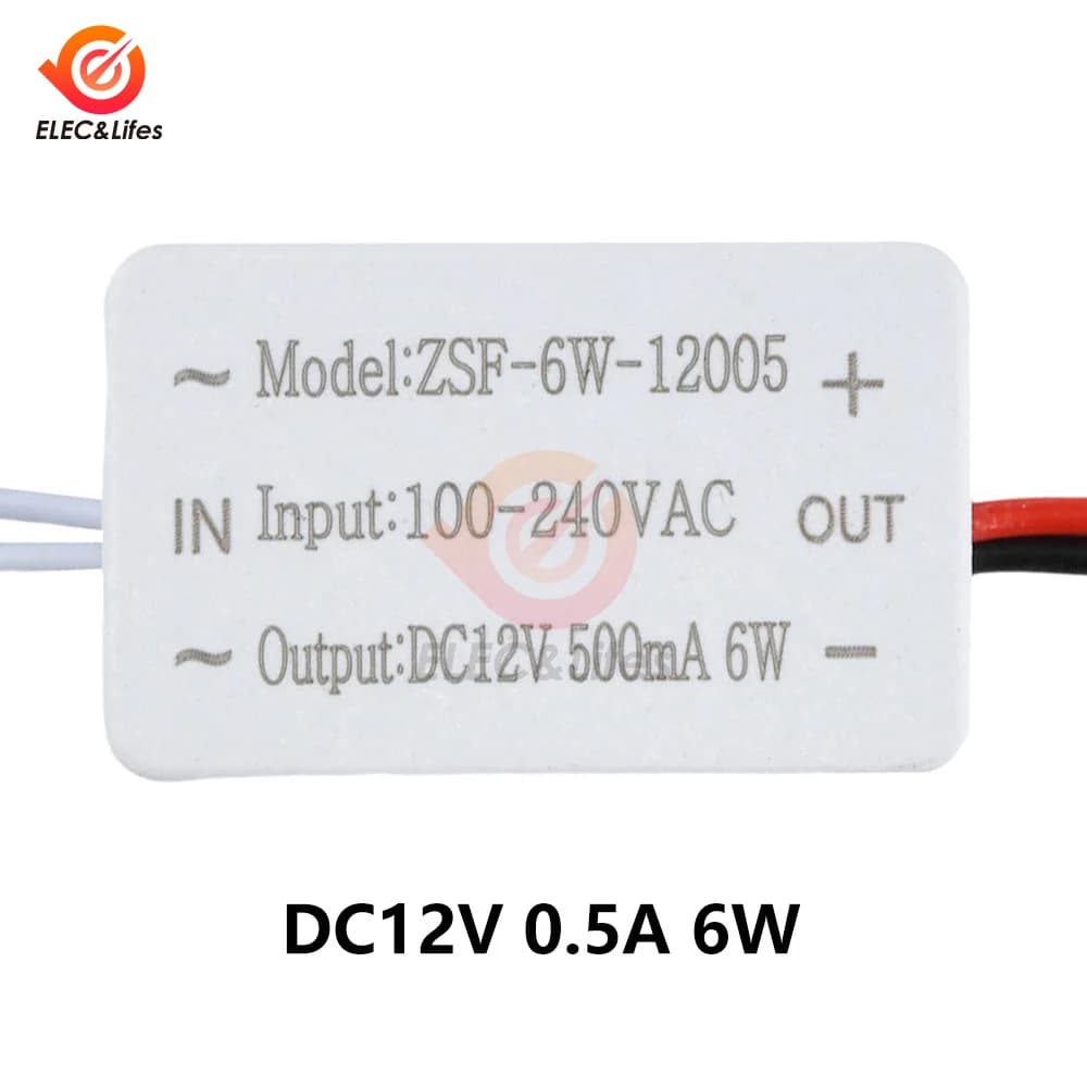Pilote LED 6W 0,5a 12W 1A 18W 1,5a 24W 2A 36W 3A 48W 4A 60W 5A pour alimentation LED AC 100-240V à D