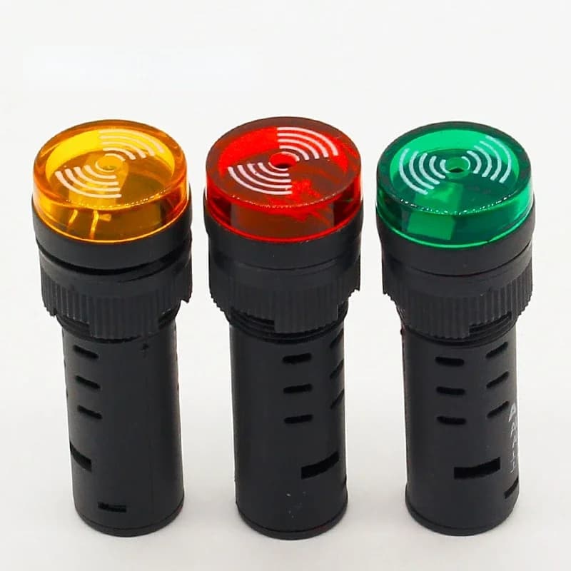 Support sur panneau 16mm indicateur LED buzzer 12V 24V 220V buzzer LED