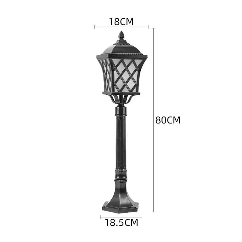 Lampe de jardin de style européen 80CM, lampe de sol extérieure pour cour et villa, petite lampe de 
