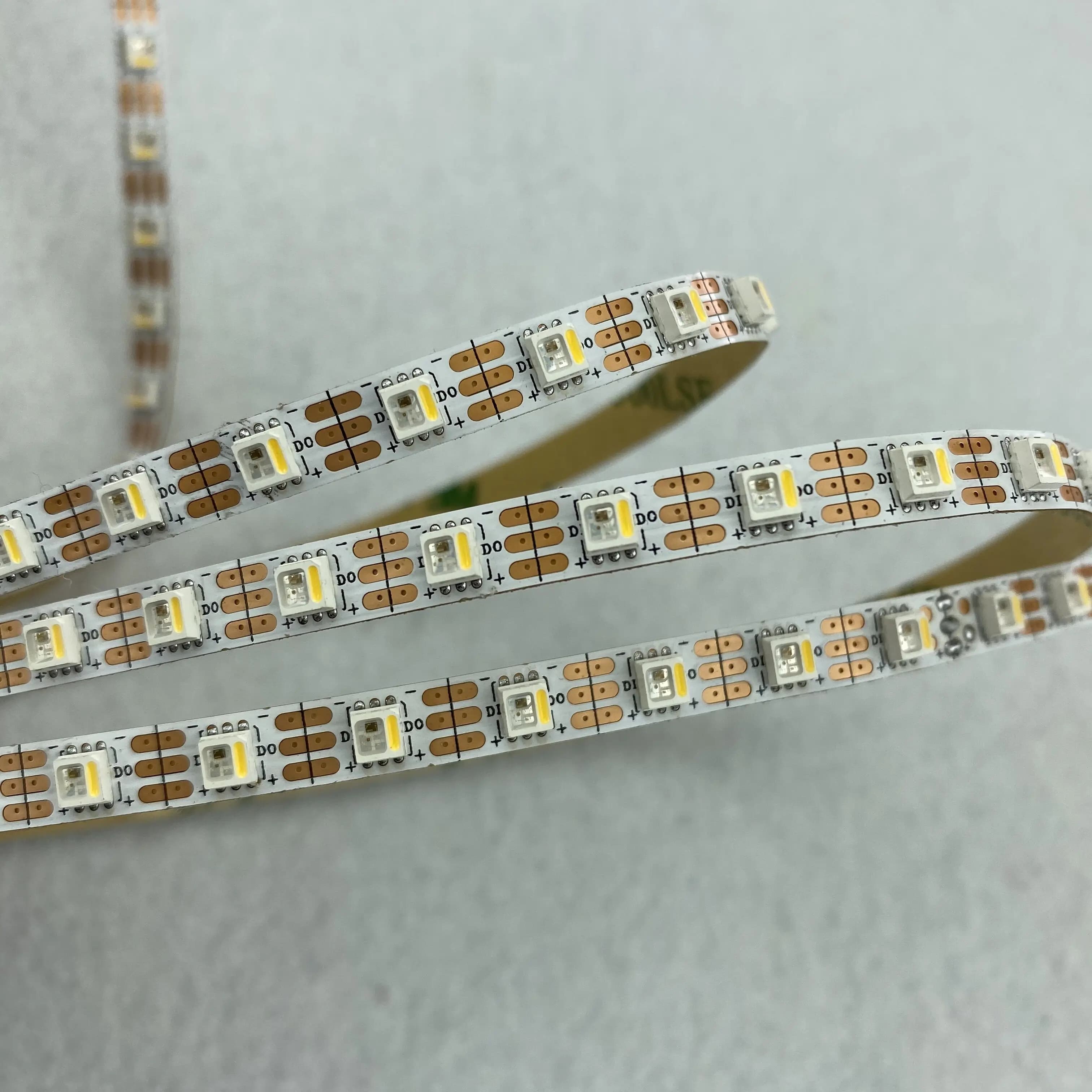 Bande LED à pixels SK6812MINI-RGBW ; 96 LED/m ; LED SMD RGBW 3535, DC5V ; PCB de 6 mm de large ; 3 m