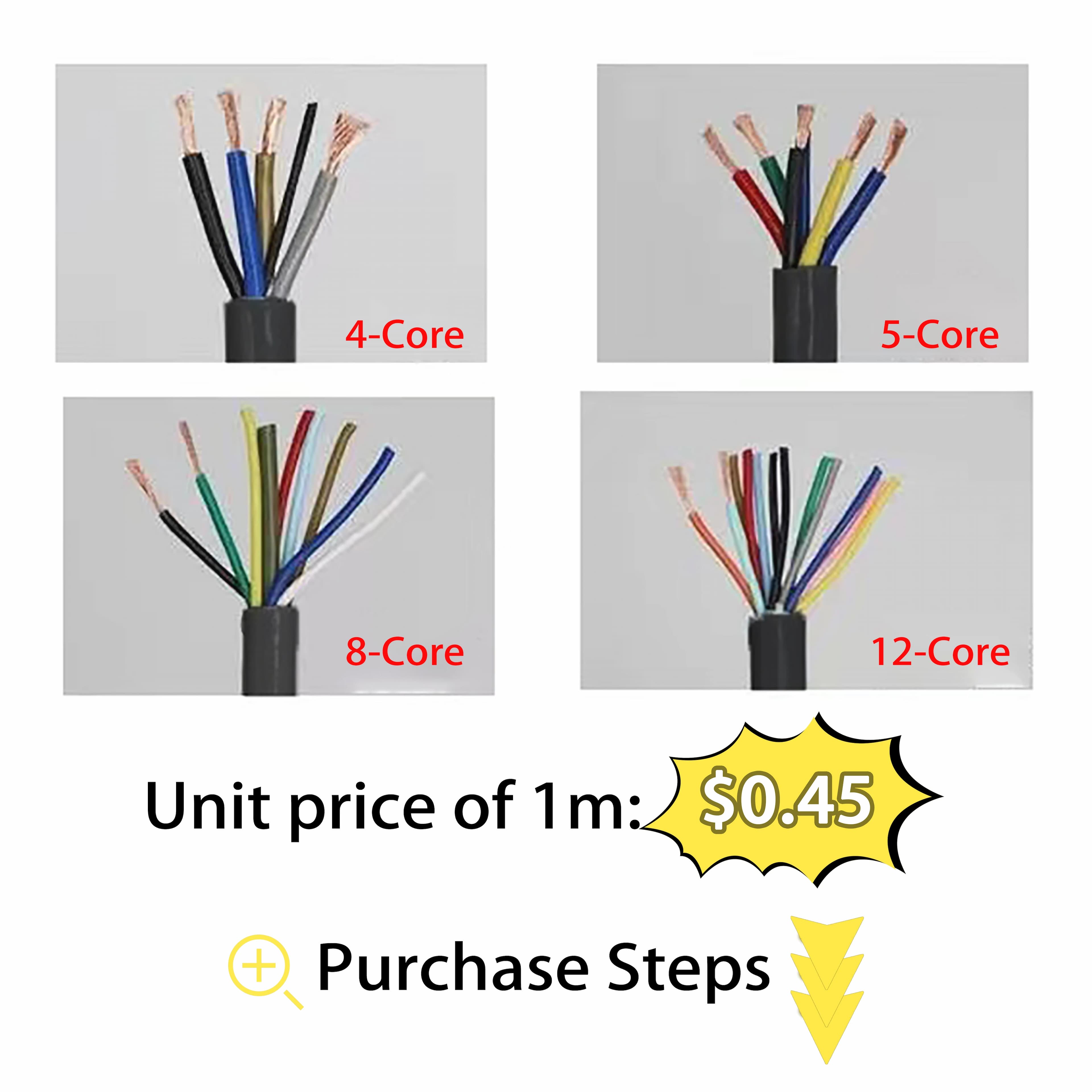 CLOWEIT-Connecteur de capteur M12 mâle vers femelle, câble d'extension de 1 mètre à deux têtes, broc