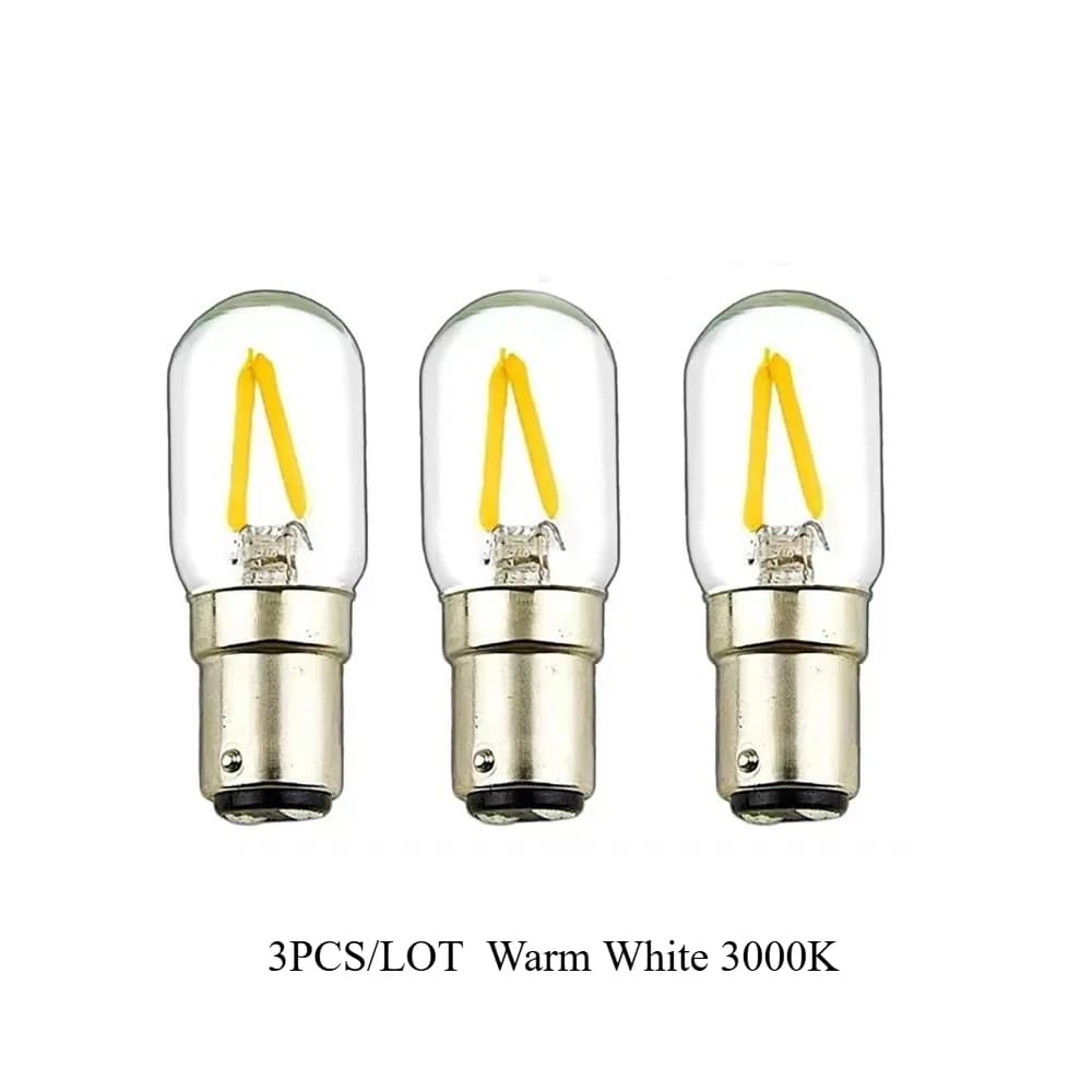 Melery Ba15d Ampoule Led 2W équivalent 15W Petite Base à Baïonnette Lumière Blanc Chaud Machine Réfr