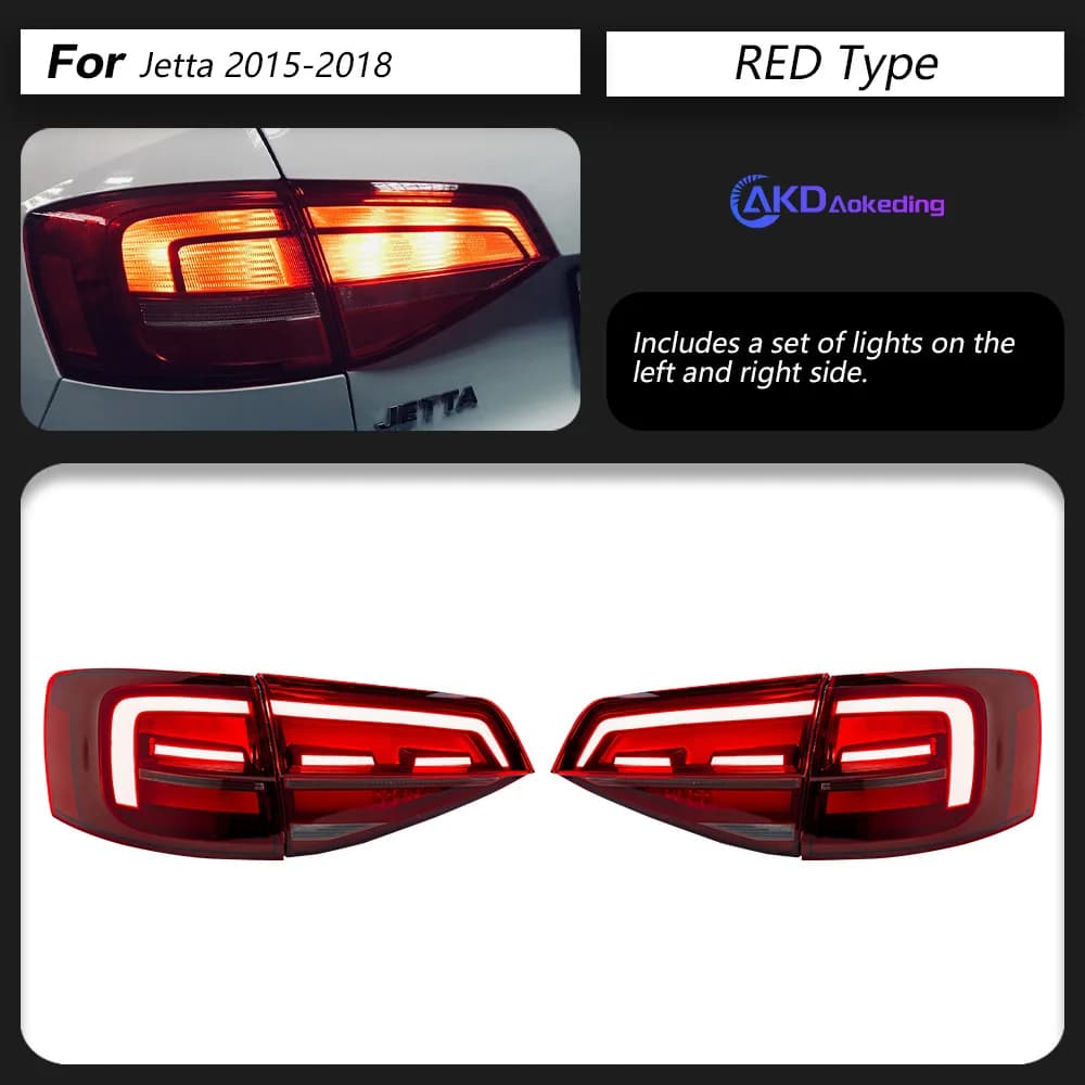AKD – feu arrière pour VW Jetta Mk6 2015 – 2018, phare LED DRL Dynami avec signalisation de freinage